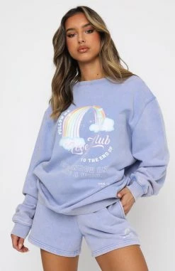 White Fox Boutique AU Make A Wish Sweater Sky Blue