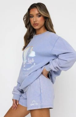 White Fox Boutique AU Make A Wish Sweater Sky Blue