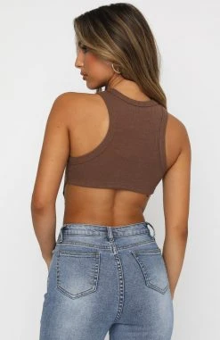 White Fox Boutique AU The Way It Goes Crop Chocolate 9 White Fox Boutique AU The Way It Goes Crop Chocolate