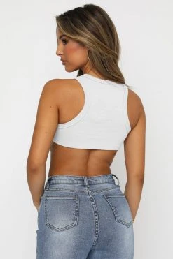 White Fox Boutique AU Clothing The Way It Goes Crop White