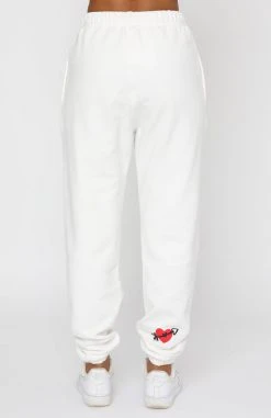 White Fox Boutique AU Super Love Sweatpants Off White