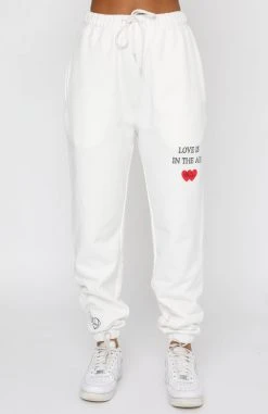 White Fox Boutique AU Super Love Sweatpants Off White