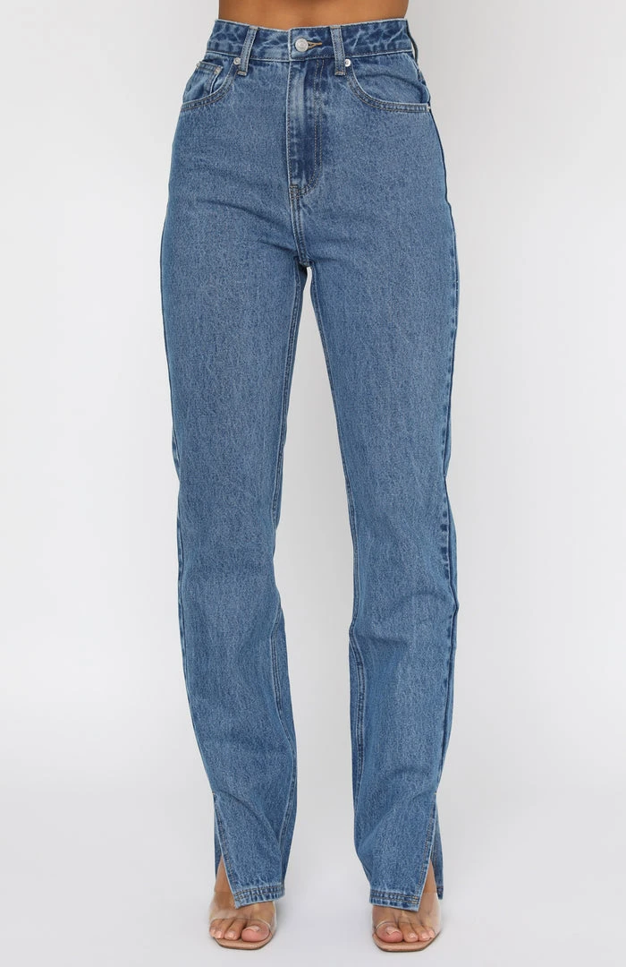 White Fox Boutique AU Be Cool Straight Leg Denim Jeans 90's Blue Sale 4 White Fox Boutique AU Be Cool Straight Leg Denim Jeans 90's Blue Sale