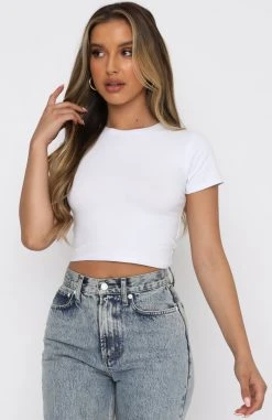 White Fox Boutique AU Clothing Switching Sides Crop White