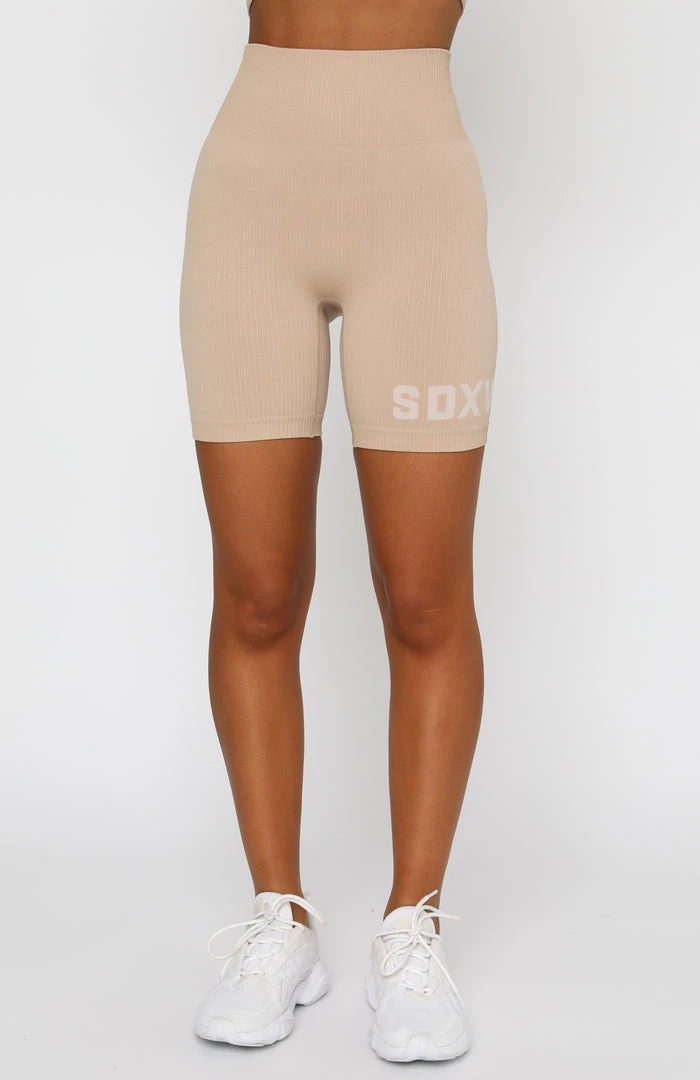 White Fox Boutique AU Collaborations Coffee Date Seamless Bike Shorts Sand 4 White Fox Boutique AU Collaborations Coffee Date Seamless Bike Shorts Sand