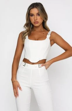 White Fox Boutique AU Keep Me Close Bustier White