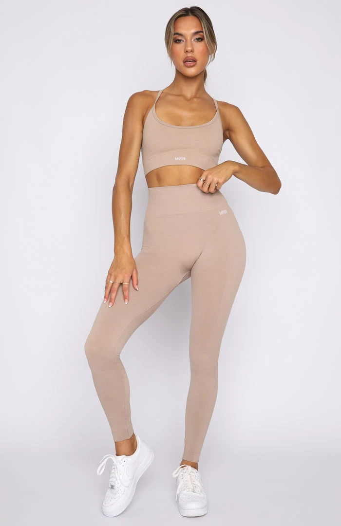 White Fox Boutique AU Cool Off Seamless Sports Bra Latte 7 White Fox Boutique AU Cool Off Seamless Sports Bra Latte