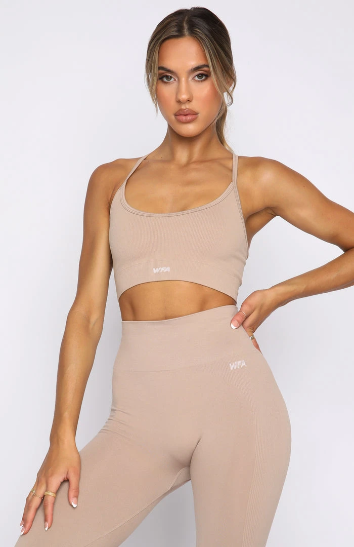 White Fox Boutique AU Cool Off Seamless Sports Bra Latte 4 White Fox Boutique AU Cool Off Seamless Sports Bra Latte