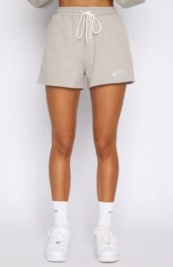 White Fox Boutique AU Clothing You Know You Got It Lounge Shorts Taupe