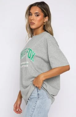 White Fox Boutique AU Clothing Health Club Tee Grey