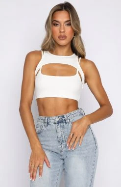 White Fox Boutique AU Clothing One Way Or Another Crop White