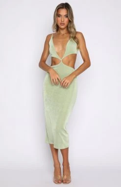 White Fox Boutique AU Dresses Always Extra Midi Dress Sage