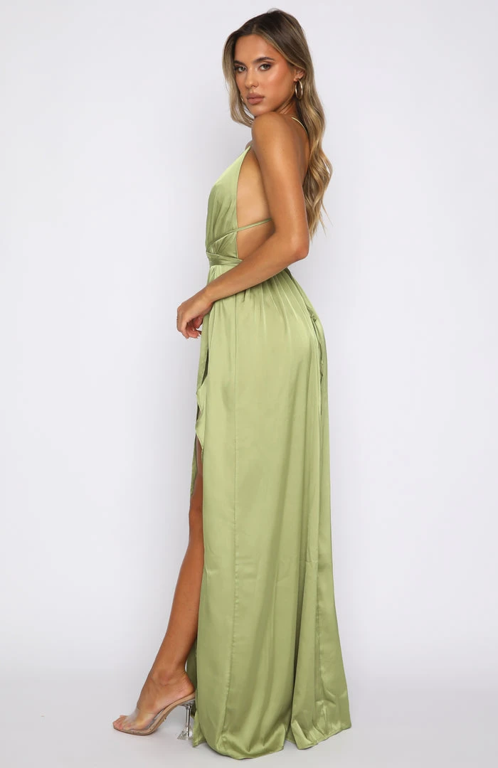White Fox Boutique AU Clothing Akela Maxi Dress Matcha 5 White Fox Boutique AU Clothing Akela Maxi Dress Matcha