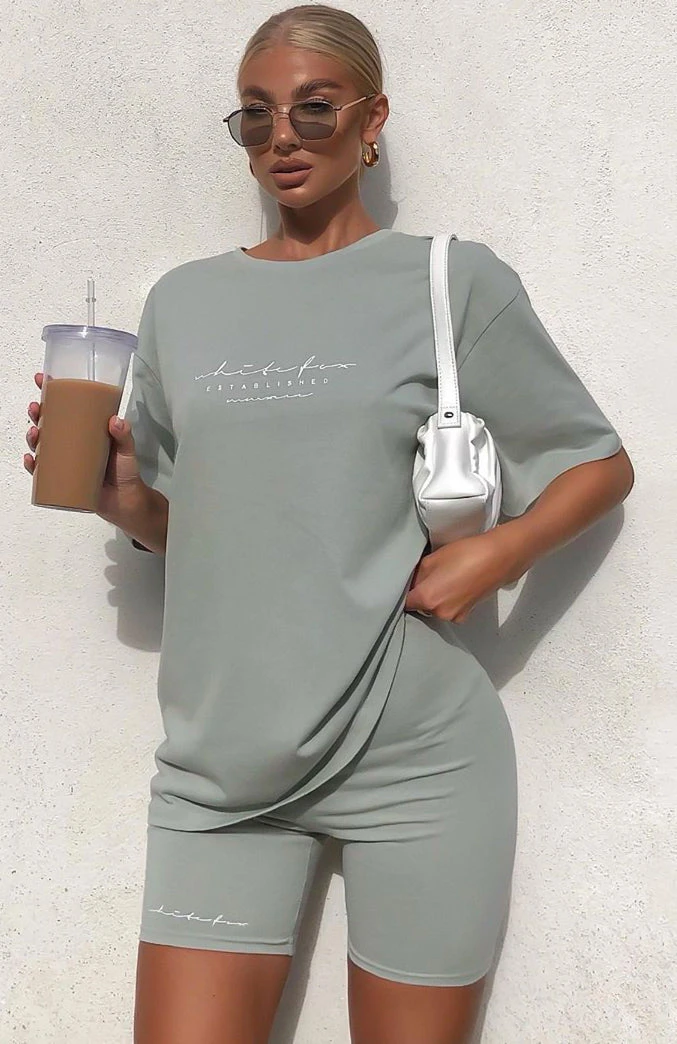 White Fox Boutique AU Clothing Signature Bike Shorts Sage 8 White Fox Boutique AU Clothing Signature Bike Shorts Sage