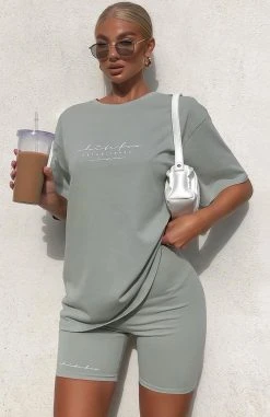 White Fox Boutique AU Established Tee Sage