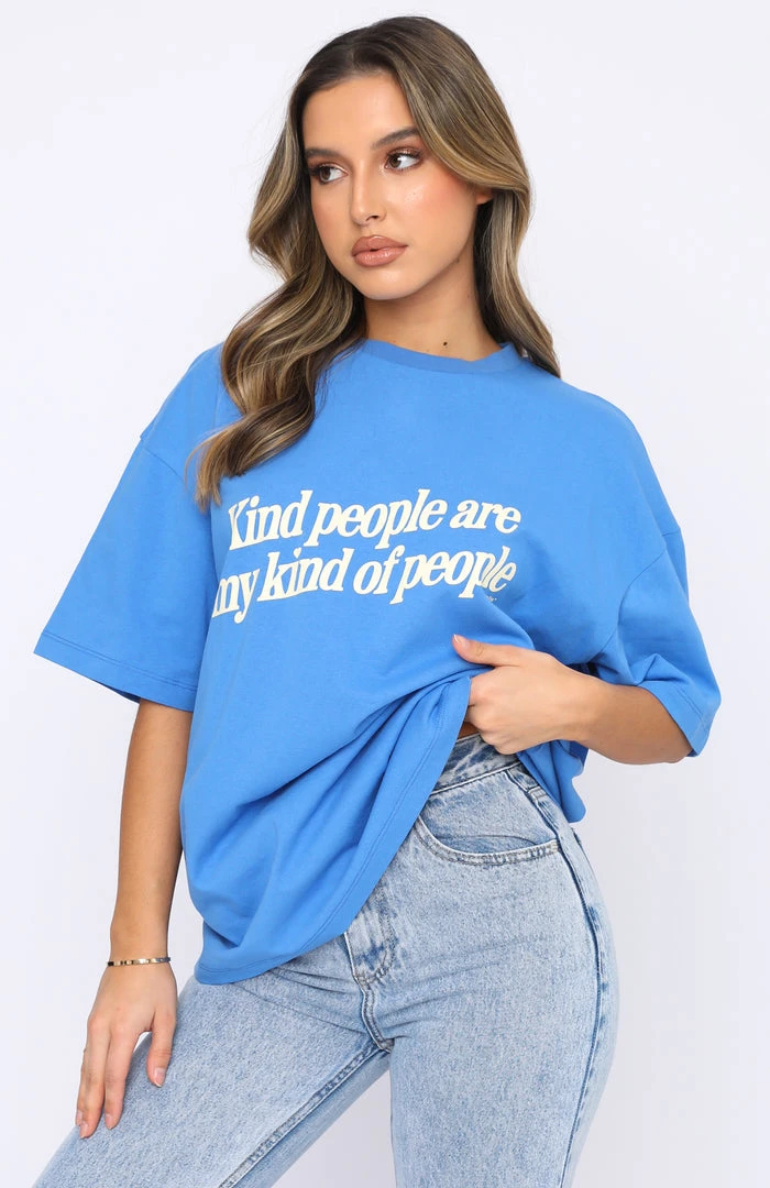 White Fox Boutique AU Clothing My Kind Of People Tee Blue 4 White Fox Boutique AU Clothing My Kind Of People Tee Blue