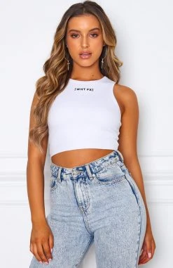 Whitefox Boutique Look Both Ways Crop White