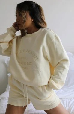 White Fox Boutique AU Clothing Along For The Ride Lounge Shorts Butter 16 White Fox Boutique AU Clothing Along For The Ride Lounge Shorts Butter