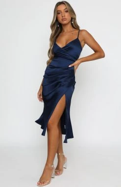 White Fox Boutique AU Clothing Ever After Midi Dress Midnight