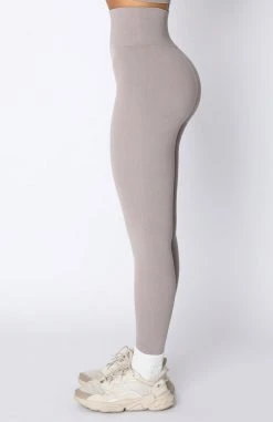 White Fox Boutique AU Activewear Tempo Seamless Leggings Stone Acid