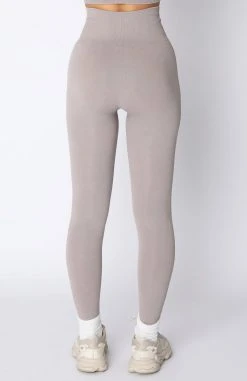 White Fox Boutique AU Activewear Tempo Seamless Leggings Stone Acid