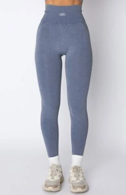 White Fox Boutique AU Activewear Tempo Seamless Leggings Steel Acid