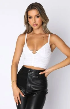 White Fox Boutique AU Clothing Enjoy Yourself Crop White