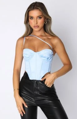 White Fox Boutique AU Heart On My Sleeve Bustier Blue