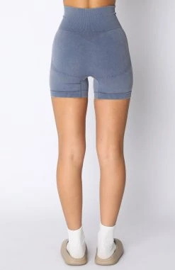 White Fox Boutique AU Flex Zone Seamless Bike Shorts Steel Acid Activewear