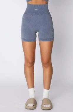 White Fox Boutique AU Flex Zone Seamless Bike Shorts Steel Acid Activewear