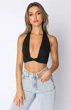 White Fox Boutique AU Tainted Love Crop Black