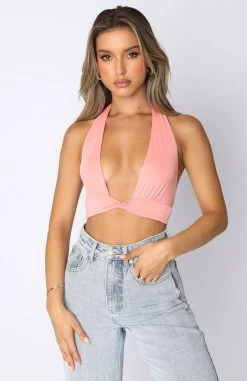 White Fox Boutique AU Tainted Love Crop Pink