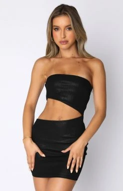 White Fox Boutique AU New Energy Mini Dress Black