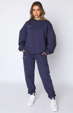 White Fox Boutique AU Not An Issue Sweatpants Navy