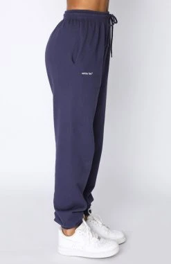White Fox Boutique AU Not An Issue Sweatpants Navy