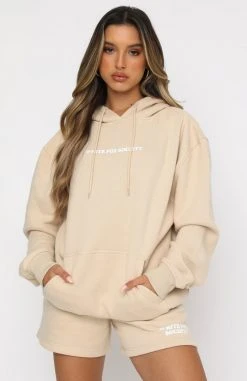 White Fox Boutique AU Go Bold Hoodie Sand Clothing