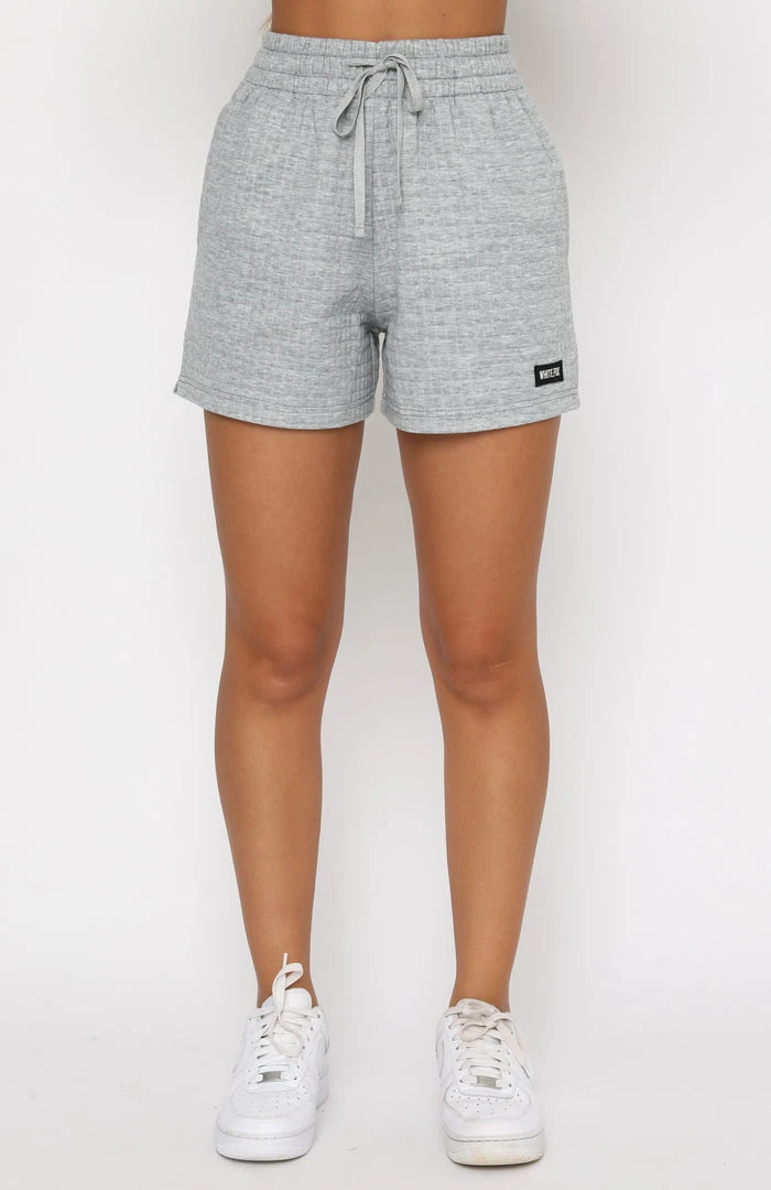 White Fox Boutique AU Bottoms Talk About It Quilted Lounge Shorts Grey Marle 4 White Fox Boutique AU Bottoms Talk About It Quilted Lounge Shorts Grey Marle