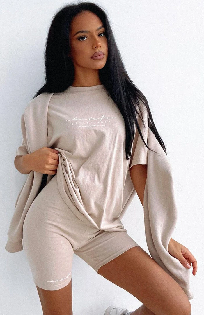 Whitefox Boutique Signature Bike Shorts Sand Clothing 10 Whitefox Boutique Signature Bike Shorts Sand Clothing