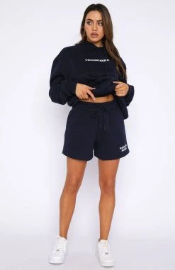 White Fox Boutique AU Go For It Lounge Shorts Navy