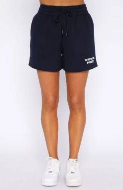 White Fox Boutique AU Go For It Lounge Shorts Navy