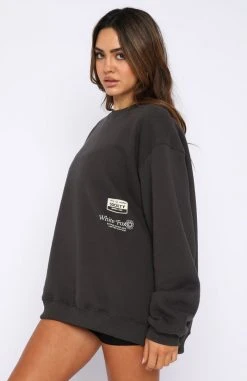 White Fox Boutique AU Clothing Days Like This Sweater Charcoal