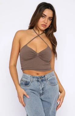 White Fox Boutique AU Clothing Take Some Time Ribbed Crop Mocha 8 White Fox Boutique AU Clothing Take Some Time Ribbed Crop Mocha