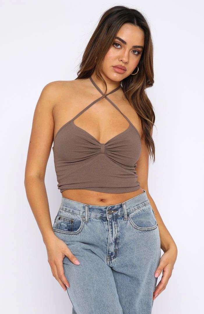 White Fox Boutique AU Clothing Take Some Time Ribbed Crop Mocha 4 White Fox Boutique AU Clothing Take Some Time Ribbed Crop Mocha