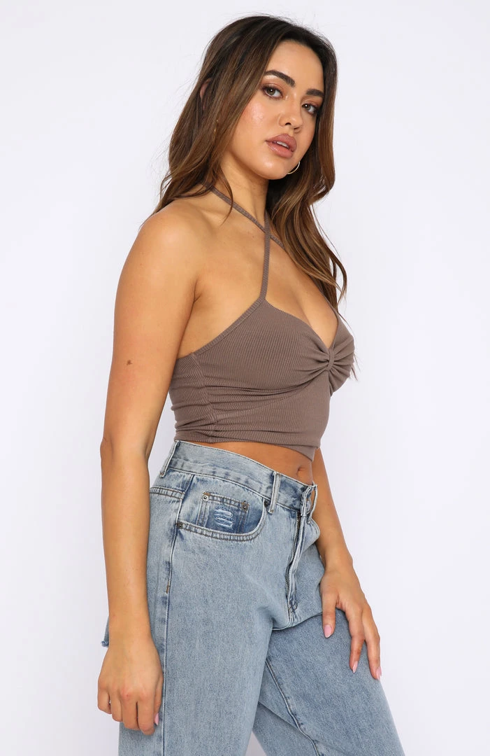 White Fox Boutique AU Clothing Take Some Time Ribbed Crop Mocha 5 White Fox Boutique AU Clothing Take Some Time Ribbed Crop Mocha