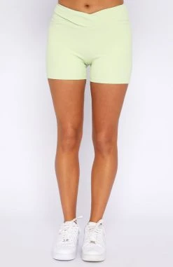 White Fox Boutique AU Clothing Weekend Chill Bike Shorts Matcha