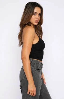 White Fox Boutique AU Clear The Air Crop Black Clothing 10 White Fox Boutique AU Clear The Air Crop Black Clothing