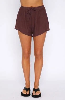 White Fox Boutique AU I've Got A Feeling Shorts Chocolate