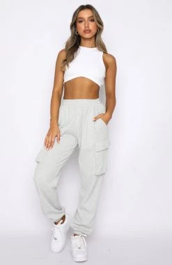 White Fox Boutique AU Fade Away Sweatpants Grey Marle