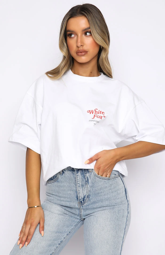 White Fox Boutique AU Clothing Have A Good Day Tee White 4 White Fox Boutique AU Clothing Have A Good Day Tee White