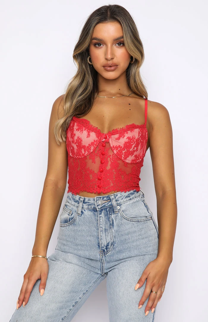 White Fox Boutique AU Fashion Fix Lace Bustier Red Clothing 4 White Fox Boutique AU Fashion Fix Lace Bustier Red Clothing